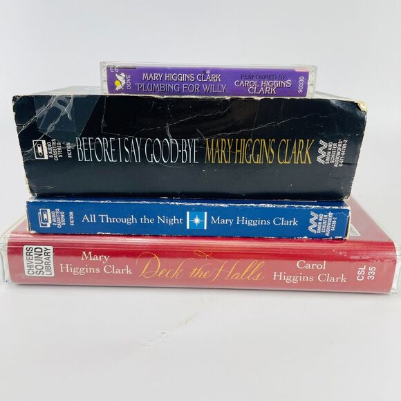 Other - Mary Higgins Clark Lot 4 Audiobooks On Cassette Tape Deck The Halls Suspense